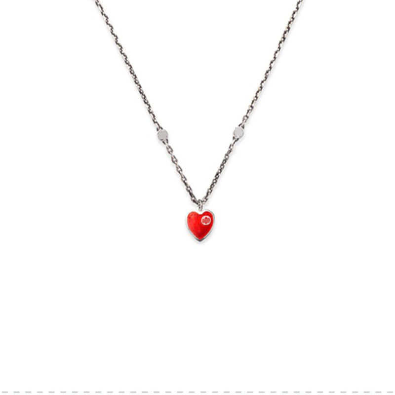 Fashion Commuting Sterling Silver Heart Enamel Couple Necklace Family Love Sweet Versatile Collar Chain, White
Fashion Commuting Sterling Silver Heart Enamel Couple Necklace Family Love Sweet Versatile Collar Chain, White