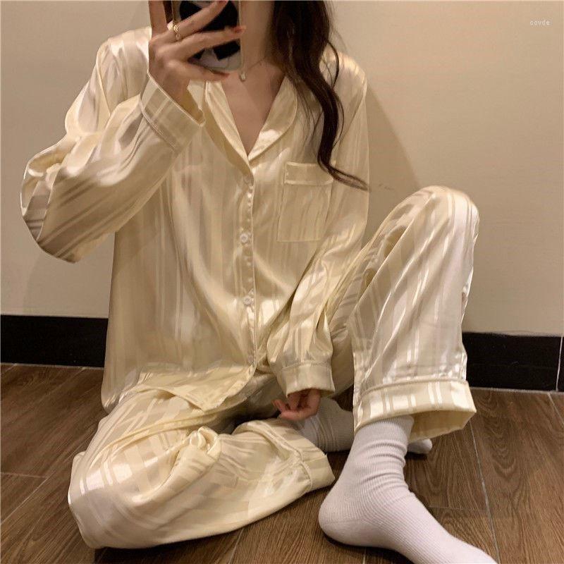 Women's Sleepwear Womens Silk Satin Pajamas Pyjamas Set Pijama Suit Female Sleep Two Piece Women's Ice Loungewear, Pink
Women's Sleepwear Womens Silk Satin Pajamas Pyjamas Set Pijama Suit Female Sleep Two Piece Women's Ice Loungewear, Pink