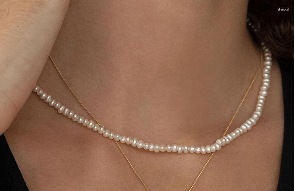 Choker Chokers 3x4mm White Pearl Necklace Gold Clasp Extend Chain Natural Freshwater Women Jewelry 14'' 17'' 35cm
Choker Chokers 3x4mm White Pearl Necklace Gold Clasp Extend Chain Natural Freshwater Women Jewelry 14'' 17'' 35cm