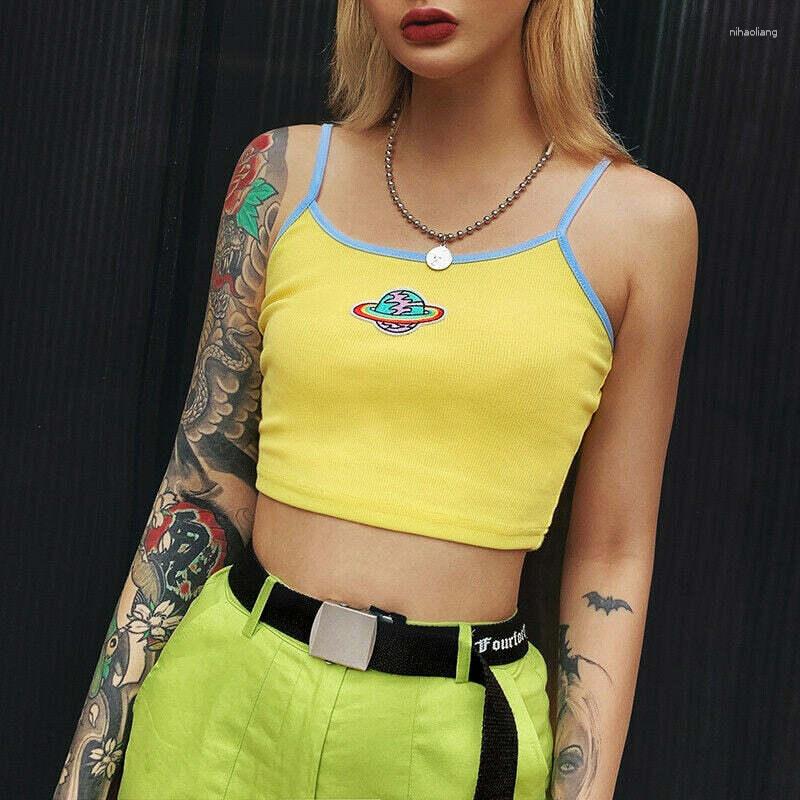 Women' Tanks Goth Top Women Y2K Clothes T-Shirts O Neck Short Sleeve Tank Sweat Crop Fairy Grunge Tees Letters Graphic 2000s Street, Yellow
Women' Tanks Goth Top Women Y2K Clothes T-Shirts O Neck Short Sleeve Tank Sweat Crop Fairy Grunge Tees Letters Graphic 2000s Street, Yellow