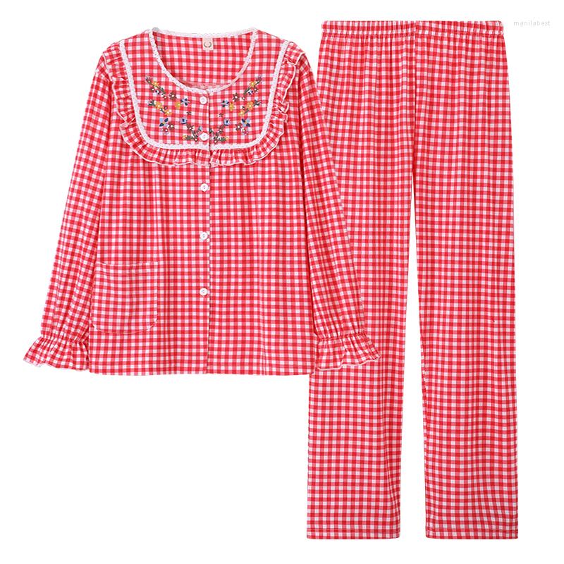 Women's Sleepwear Round Neck Cardigan Lace Modal Pajama Sets For Women Autumn Winter Plaid Pajamas Print Pyjamas Female Homewear Pijamas De, Fb-y40052
Women's Sleepwear Round Neck Cardigan Lace Modal Pajama Sets For Women Autumn Winter Plaid Pajamas Print Pyjamas Female Homewear Pijamas De, Fb-y40052