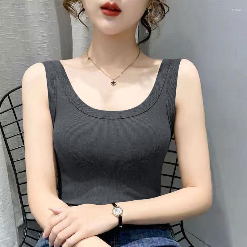 Women' Tanks Summer Sexy Elasticity Tank Top Women Sleeveless Vest Quality Y2k Big U-neck Solid Color Tops Slimming Basic Camisole, Black
Women' Tanks Summer Sexy Elasticity Tank Top Women Sleeveless Vest Quality Y2k Big U-neck Solid Color Tops Slimming Basic Camisole, Black