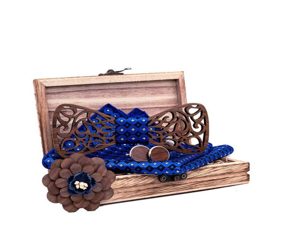 Bow Ties Sitonjwly Wooden Hollow Wood Set Jacquard Bowtie Pocket Square Cufflinks Brooch For Men Cravate Groomsman Tie SetBow4021028
Bow Ties Sitonjwly Wooden Hollow Wood Set Jacquard Bowtie Pocket Square Cufflinks Brooch For Men Cravate Groomsman Tie SetBow4021028