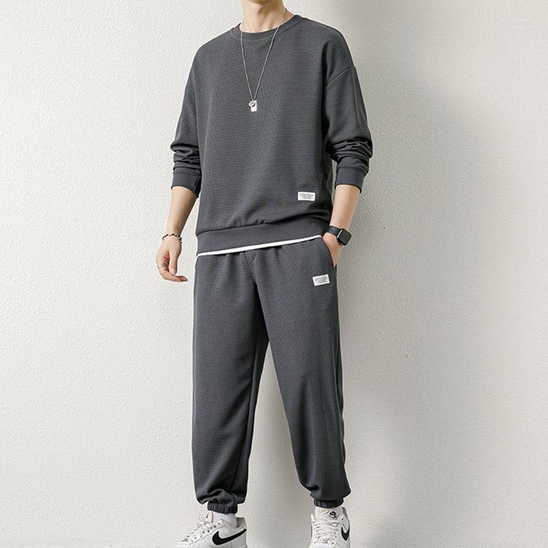 Men's Tracksuits Spring Autumn Men Waffle Two-Piece Casual Loose Long Sleeve And Pants O Neck Solid Color Pullover Outdoor Running Set, Navy blue
Men's Tracksuits Spring Autumn Men Waffle Two-Piece Casual Loose Long Sleeve And Pants O Neck Solid Color Pullover Outdoor Running Set, Navy blue