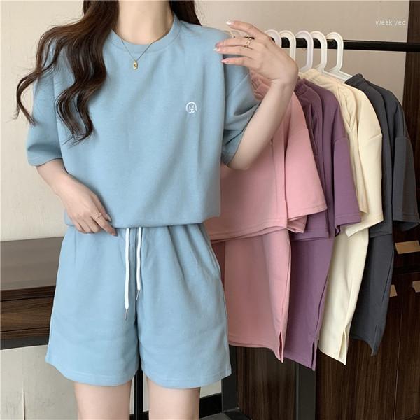 Women's Tracksuits Women Tracksuit Summer Solid T-Shirt Shorts Matching Outfit Casual 2 Piece Sets Loose High Waist Short Pants O-Neck, Pink
Women's Tracksuits Women Tracksuit Summer Solid T-Shirt Shorts Matching Outfit Casual 2 Piece Sets Loose High Waist Short Pants O-Neck, Pink