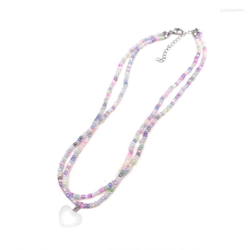 Pendant Necklaces Bohemian Beaded Necklace Summer Rice Beads Double-Layer Beach Jewelry Suitable For Ladies And Girls 57BD
Pendant Necklaces Bohemian Beaded Necklace Summer Rice Beads Double-Layer Beach Jewelry Suitable For Ladies And Girls 57BD