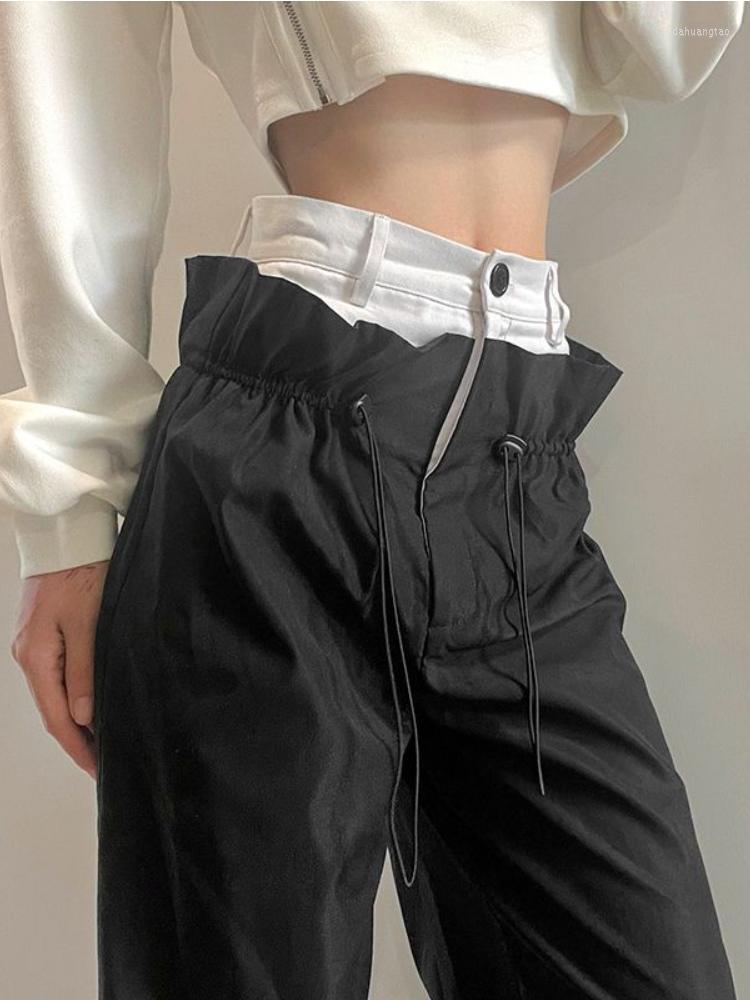 Women' Pants Streetwear High Waist Straight Trousers Women Harajuku Hip Hop Patchwork Wide Leg Cargo Fashion Casual Sweatpants, Black
Women' Pants Streetwear High Waist Straight Trousers Women Harajuku Hip Hop Patchwork Wide Leg Cargo Fashion Casual Sweatpants, Black