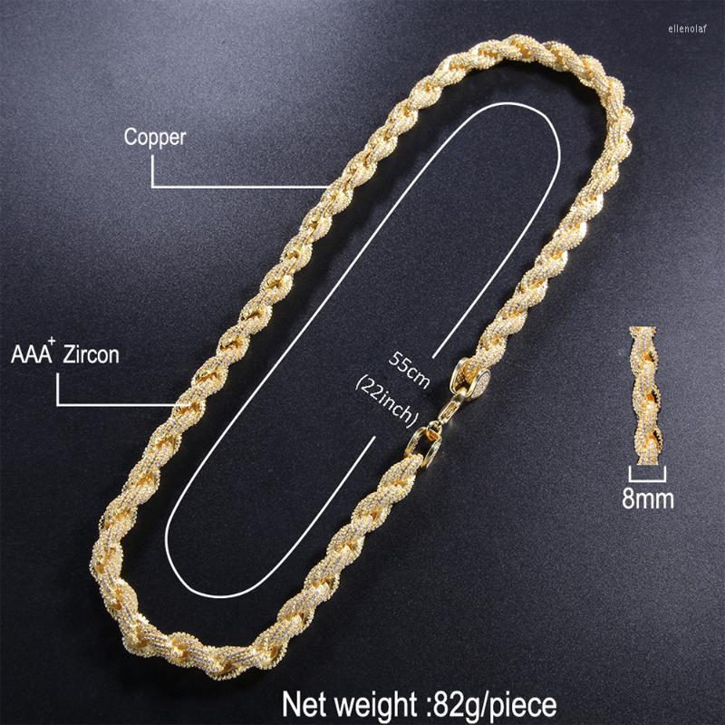 Chains Hip Hop Full Iced Out 8mm 20inch Rope Chain Necklace Twisted Link Gold Silver Color For Women Men Fashion Jewelry Gift Gord22
Chains Hip Hop Full Iced Out 8mm 20inch Rope Chain Necklace Twisted Link Gold Silver Color For Women Men Fashion Jewelry Gift Gord22