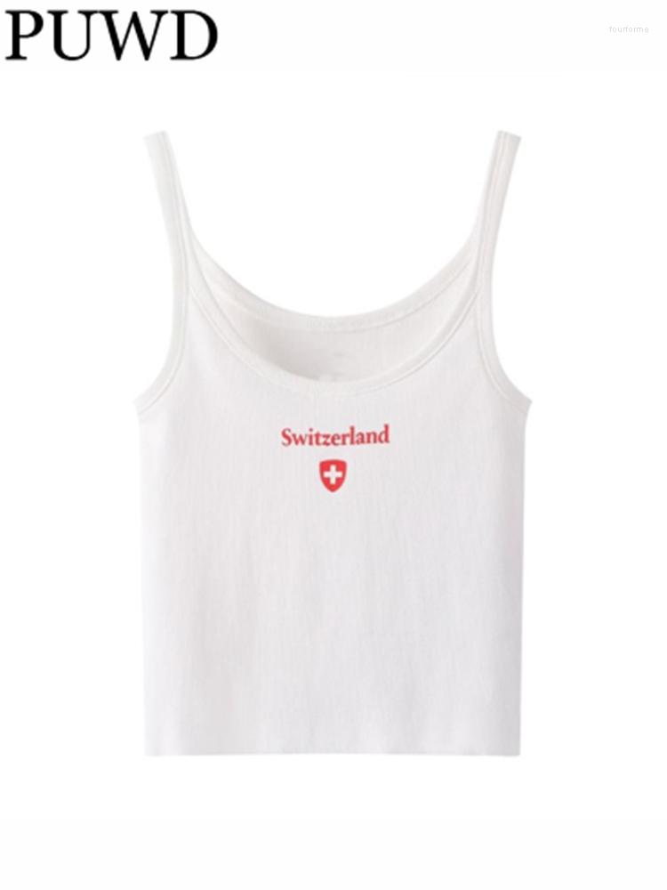 Women's Tanks PUWD Women Soft Cotton Letter Printed Short Camisoles 2023 Summer Fashion Ladies Casual Sleeveless Female Chic Tops, White
Women's Tanks PUWD Women Soft Cotton Letter Printed Short Camisoles 2023 Summer Fashion Ladies Casual Sleeveless Female Chic Tops, White