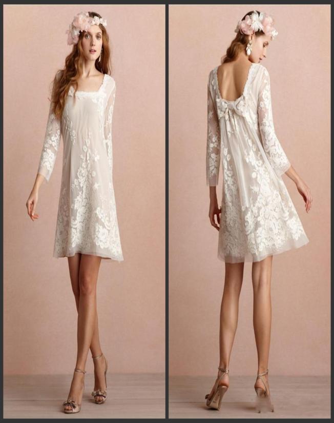 2019 New Mini Short Wedding Dresses Square Neckline Long Sleeves Backless Wedding Dress Appliqued Lace Beach Bridal Gowns 5527935761, Water melon
2019 New Mini Short Wedding Dresses Square Neckline Long Sleeves Backless Wedding Dress Appliqued Lace Beach Bridal Gowns 5527935761, Water melon