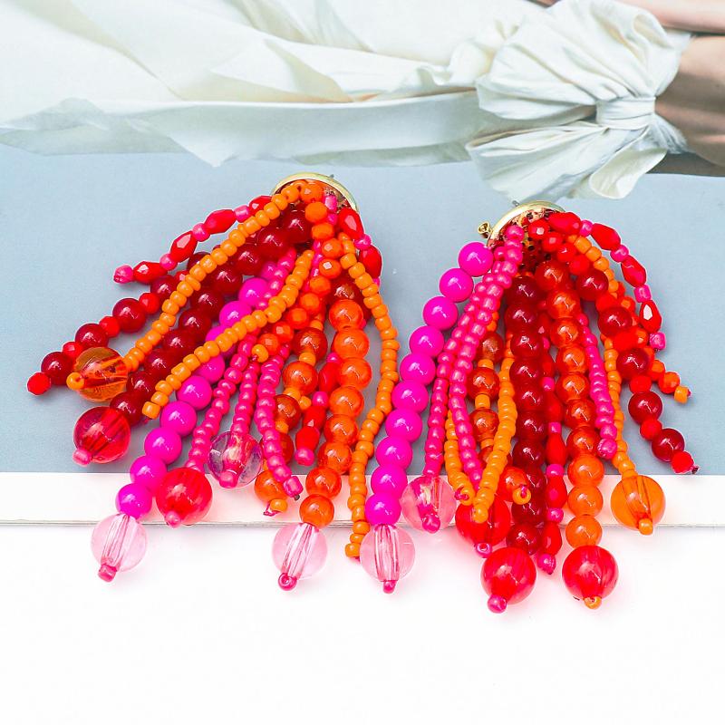 Dangle Earrings Trend Long Bead Tassel Statement Women Fashion Jewelry Accessories For Gift
Dangle Earrings Trend Long Bead Tassel Statement Women Fashion Jewelry Accessories For Gift
