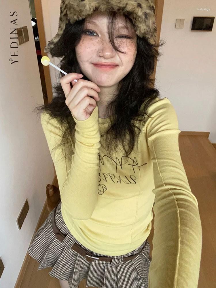 Women' T Shirts Yedinas Harajuku Y2k Vintage Shirt Women Skinny Print Crop Top Long Sleeve American Retro Grunge Aesthetic Tee Tops Outfits, As photo
Women' T Shirts Yedinas Harajuku Y2k Vintage Shirt Women Skinny Print Crop Top Long Sleeve American Retro Grunge Aesthetic Tee Tops Outfits, As photo
