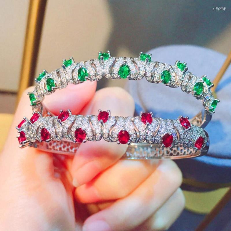 Bangle Zlxgirl Jewelry Brand Green Red CZ Cubic Zircon Women's Wedding Fine Full Mirco Paved Bridal Bracelet Free Shiping Bags
Bangle Zlxgirl Jewelry Brand Green Red CZ Cubic Zircon Women's Wedding Fine Full Mirco Paved Bridal Bracelet Free Shiping Bags