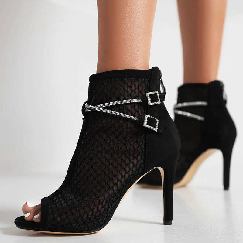 Sandals Stilettos Rhinestones Mesh Women Pumps New 2023 Fashion Peep Toe Luxury Ladies High Heels Shoes Female Plus Size 230511, Black
Sandals Stilettos Rhinestones Mesh Women Pumps New 2023 Fashion Peep Toe Luxury Ladies High Heels Shoes Female Plus Size 230511, Black