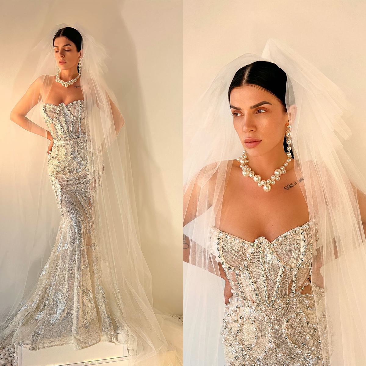 Gorgeous Mermaid Wedding Dresses Sweetheart Sleeveless Pearls Applicants on Tulle Court Gown Backless Custom Custom Made Plus Size Bridal Gown Vestidos De Novia, Same as image
Gorgeous Mermaid Wedding Dresses Sweetheart Sleeveless Pearls Applicants on Tulle Court Gown Backless Custom Custom Made Plus Size Bridal Gown Vestidos De Novia, Same as image