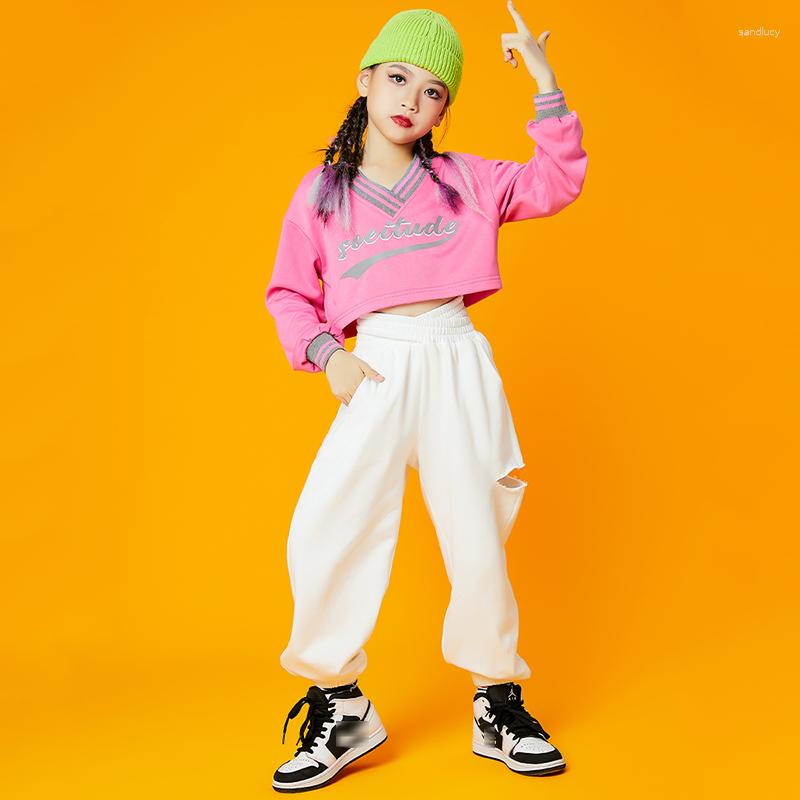 Stage Wear Sport Street Dance Clothing For Girls Hip Hop Costume Pink Crop Tops Casual White Pants Loose Ballroom Practice DNV15970
Stage Wear Sport Street Dance Clothing For Girls Hip Hop Costume Pink Crop Tops Casual White Pants Loose Ballroom Practice DNV15970