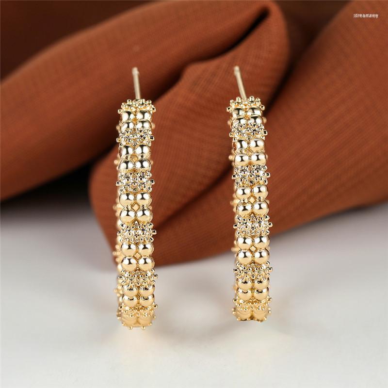Hoop Earrings Charm Small Beads Flower Simple Trendy Big Round Vintage Gold Color Minimalist For Women
Hoop Earrings Charm Small Beads Flower Simple Trendy Big Round Vintage Gold Color Minimalist For Women