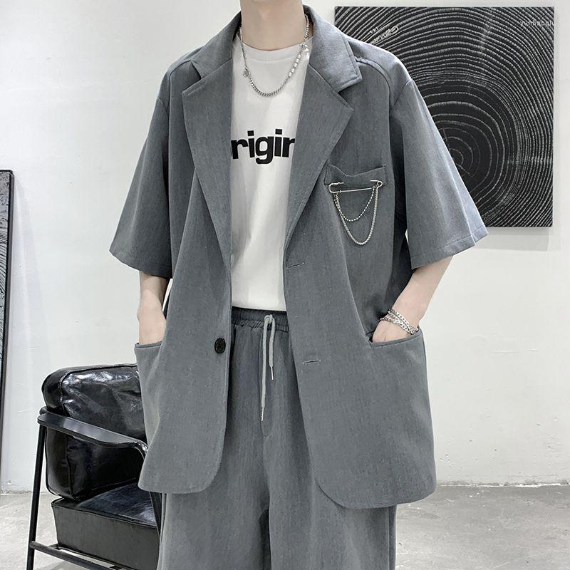 Men' Tracksuits Short Sleeve Suit Set Men' Summer Spring Classic Style Light Casual Coat Loose 2023 Handsome Homme 2 Piece S100, Black
Men' Tracksuits Short Sleeve Suit Set Men' Summer Spring Classic Style Light Casual Coat Loose 2023 Handsome Homme 2 Piece S100, Black