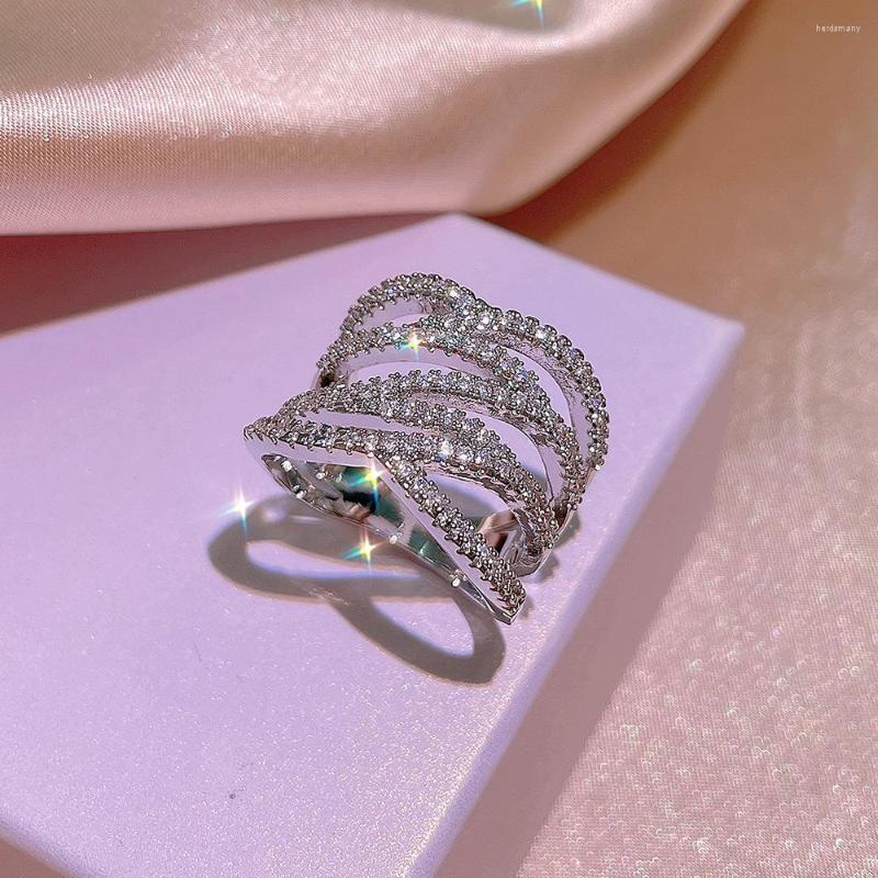 Cluster Rings 925 Sterling Silver Exquisite Multi-layer Diamond Ring Ladies Joint Simple Personality Party Birthday Jewelry Gift
Cluster Rings 925 Sterling Silver Exquisite Multi-layer Diamond Ring Ladies Joint Simple Personality Party Birthday Jewelry Gift