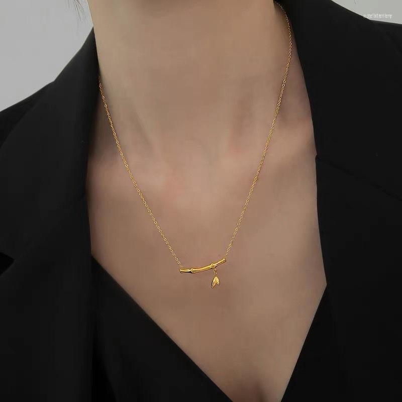 Chains 2023 Trend Stainless Steel Bamboo Annulation Pendant Necklaces For Women Delicate Stacked Choker Party Gift Fashion Jewelry
Chains 2023 Trend Stainless Steel Bamboo Annulation Pendant Necklaces For Women Delicate Stacked Choker Party Gift Fashion Jewelry