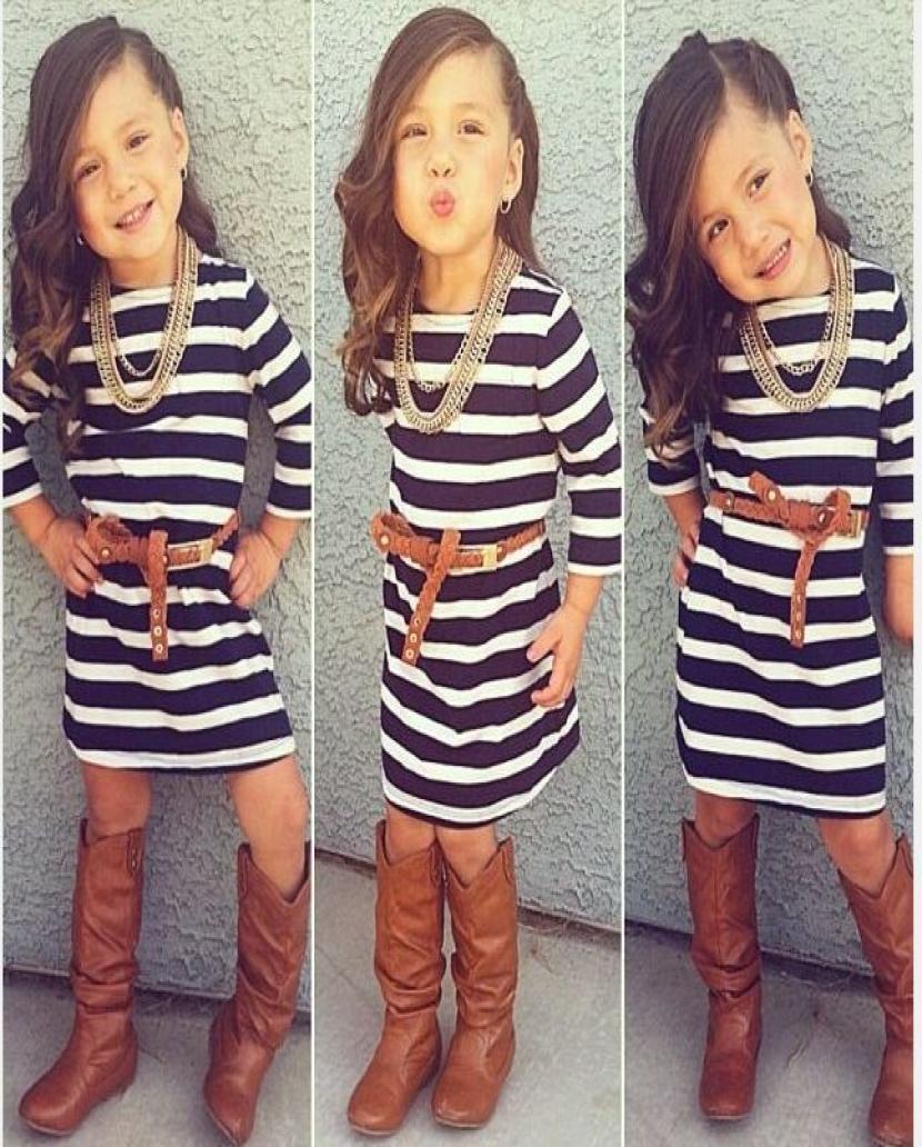 Girl Dress Autumn 2016 Long Sleeve Black White Stripes Girls Cotton Dress Teenage Dress vestidos Infantis Clothes4978193, Pink
Girl Dress Autumn 2016 Long Sleeve Black White Stripes Girls Cotton Dress Teenage Dress vestidos Infantis Clothes4978193, Pink