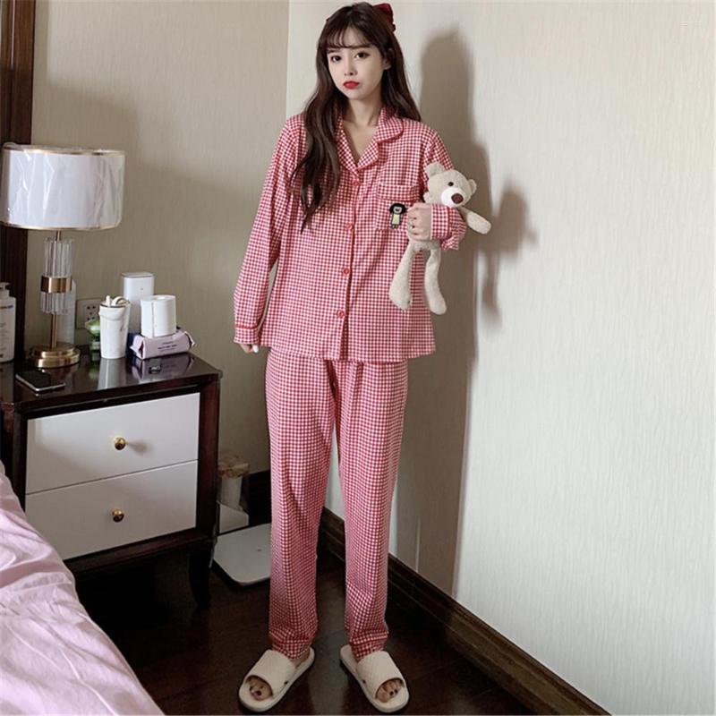 Women's Sleepwear Women Pajamas Sets With Pants Long Turn-down Collar Pocket SleeveCotton Female Home Clothes, Gold
Women's Sleepwear Women Pajamas Sets With Pants Long Turn-down Collar Pocket SleeveCotton Female Home Clothes, Gold