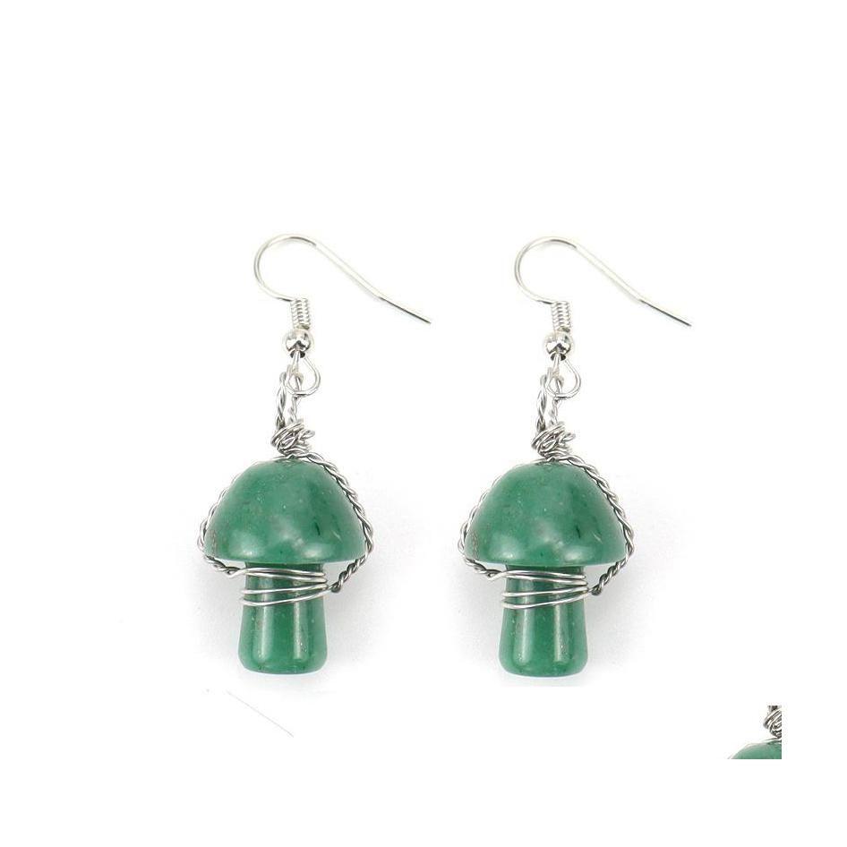 Dangle Chandelier Natural Stone Wire Wrap Mushroom Earrings Reiki Healing Crystals Aventurine Rose Quartz For Women Jewelry Drop D Dhwpj
Dangle Chandelier Natural Stone Wire Wrap Mushroom Earrings Reiki Healing Crystals Aventurine Rose Quartz For Women Jewelry Drop D Dhwpj