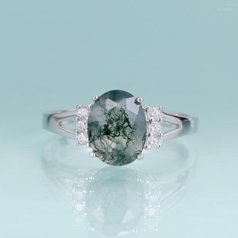Cluster Rings Gem's Beauty 925 Sterling Silver Moss Agate Ring Luxury Gemstone Prong Setting Engagement Fine Jewelry For Women 
Cluster Rings Gem's Beauty 925 Sterling Silver Moss Agate Ring Luxury Gemstone Prong Setting Engagement Fine Jewelry For Women