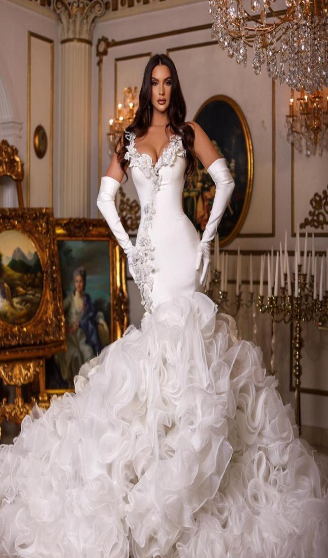 Luxurious Spaghetti Straps Wedding Dresses Sweetheart Bridal Gown Custom Made Lace Appliques Tiered Ruffles Long Train Wedding Gow7310354, Daffodil
Luxurious Spaghetti Straps Wedding Dresses Sweetheart Bridal Gown Custom Made Lace Appliques Tiered Ruffles Long Train Wedding Gow7310354, Daffodil