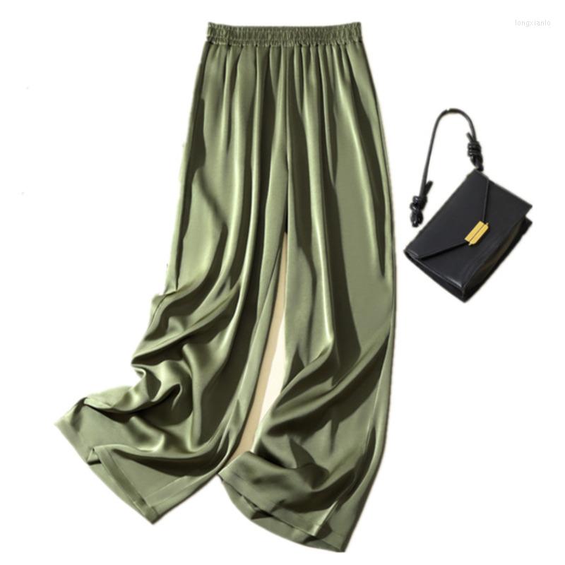 Women' Pants Women Satin Silky Straight Wide Leg Summer Elastic High Waist Loose Green Soft Comfortable Casual Pant Office Lady Trouser, Ankle pants
Women' Pants Women Satin Silky Straight Wide Leg Summer Elastic High Waist Loose Green Soft Comfortable Casual Pant Office Lady Trouser, Ankle pants