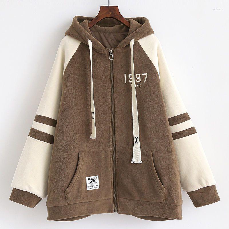 Women's Hoodies Autumn Winter Fleece Hooded Coat Women Thicken Warm Loose Cotton Padded Parkas Fashion Design Zip Up Hoodie Y2k, Gray
Women's Hoodies Autumn Winter Fleece Hooded Coat Women Thicken Warm Loose Cotton Padded Parkas Fashion Design Zip Up Hoodie Y2k, Gray