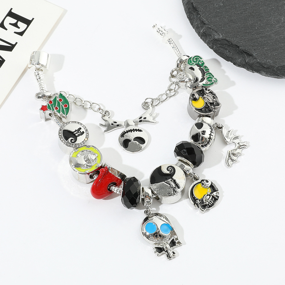 Anime halloween ghost mom skull Bracelet Drip Oil Metal accesssory girls cute sweet student friend bracelet, Color #1
Anime halloween ghost mom skull Bracelet Drip Oil Metal accesssory girls cute sweet student friend bracelet, Color #1