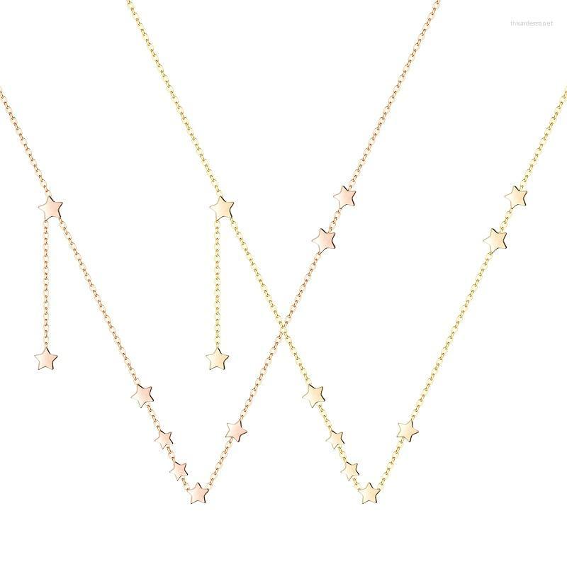 Chains Elegant Rose Gold Women's Necklace Star Titanium
