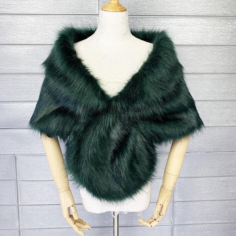 Scarves Fashion Fur Long Dress Shawl Nightclub Waistcoat Faux Cape1