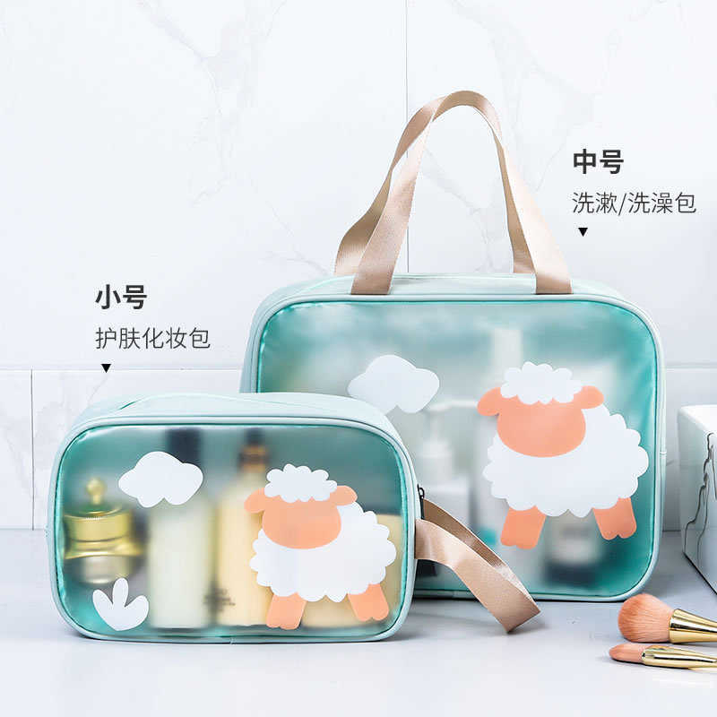 New PVC Waterproof Cartoon Sheep Makeup Bag Travel Portable Skincare Products Desktop Storage Wash Bag, Sky blue little mianyang
New PVC Waterproof Cartoon Sheep Makeup Bag Travel Portable Skincare Products Desktop Storage Wash Bag, Sky blue little mianyang