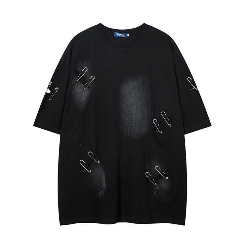 China-Chic brand Original niche design pin hand-painted short sleeve men and women ins lovers high street hole half sleeve T-shirt stussys ZC4H, Black5
China-Chic brand Original niche design pin hand-painted short sleeve men and women ins lovers high street hole half sleeve T-shirt stussys ZC4H, Black5