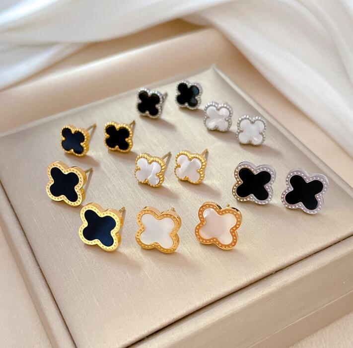 18K Gold Plated Luxury Designer Stud Earring 4/Four Leaf Clover Jewelry Fashion Charm Women Studs Wedding Gift High Quality
18K Gold Plated Luxury Designer Stud Earring 4/Four Leaf Clover Jewelry Fashion Charm Women Studs Wedding Gift High Quality