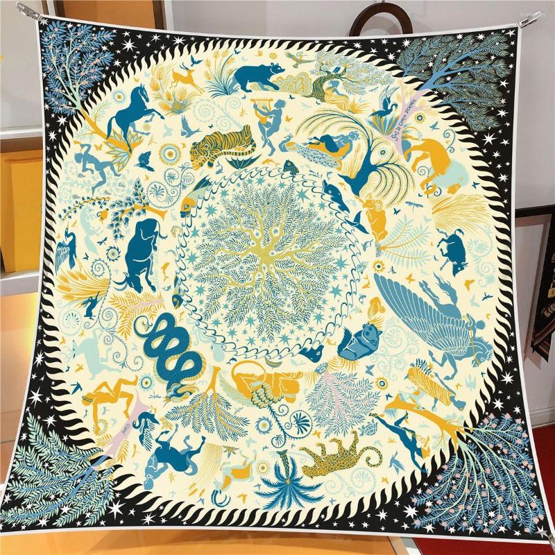 Scarves Fresh Twill Silk Large Scarf Women Constellation Animal Female Square Shawl Fashion Belt Scarve
Scarves Fresh Twill Silk Large Scarf Women Constellation Animal Female Square Shawl Fashion Belt Scarve