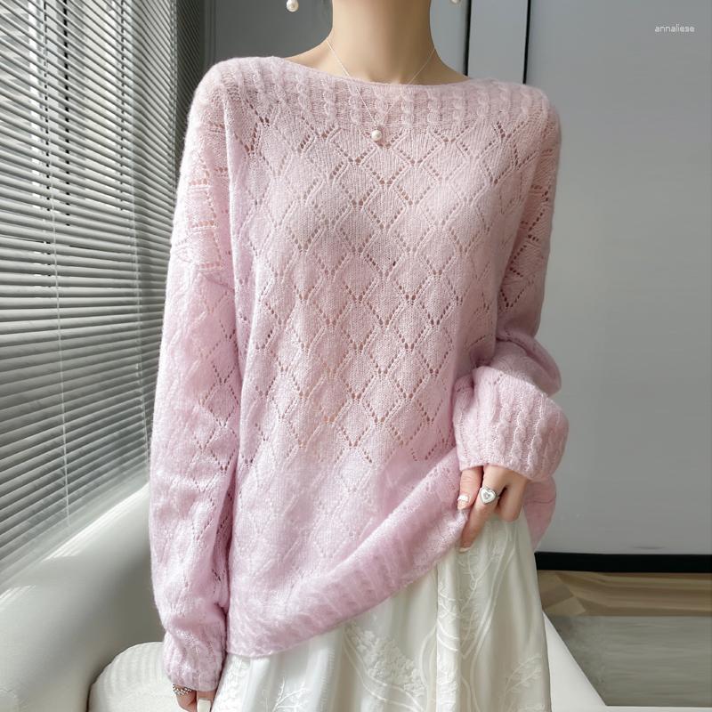 Women's Sweaters Goat Cashmere Sweater Women's Clothing Knitted One Line Neck Pullover Casual Loose Fashion Korean Lightweight Warm, Pink
Women's Sweaters Goat Cashmere Sweater Women's Clothing Knitted One Line Neck Pullover Casual Loose Fashion Korean Lightweight Warm, Pink