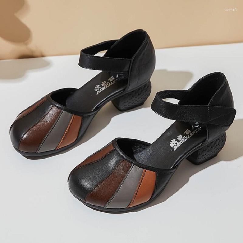 Dress Shoes Women Genuine Leather Black Grey Sandals Chunky Heels Gothic Ladys Sandalias Rome Womens Sandal Platform Size 35-40
Dress Shoes Women Genuine Leather Black Grey Sandals Chunky Heels Gothic Ladys Sandalias Rome Womens Sandal Platform Size 35-40