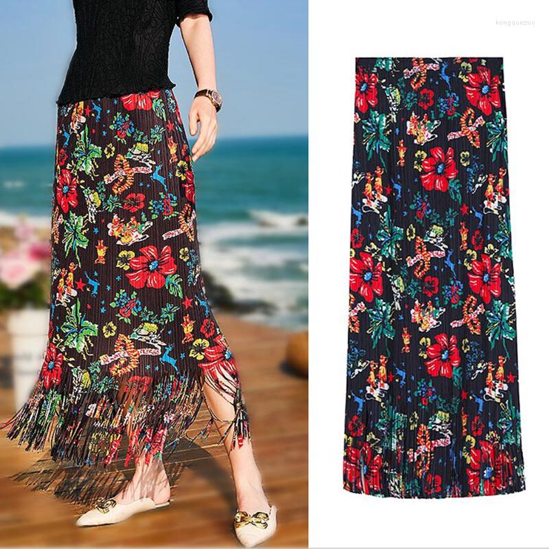 Skirts Korea Fashion Luxury Tassels Skirt For Women Vintage Style Streetwear Casual Elastic Waist Long Women's SL416, Black
Skirts Korea Fashion Luxury Tassels Skirt For Women Vintage Style Streetwear Casual Elastic Waist Long Women's SL416, Black