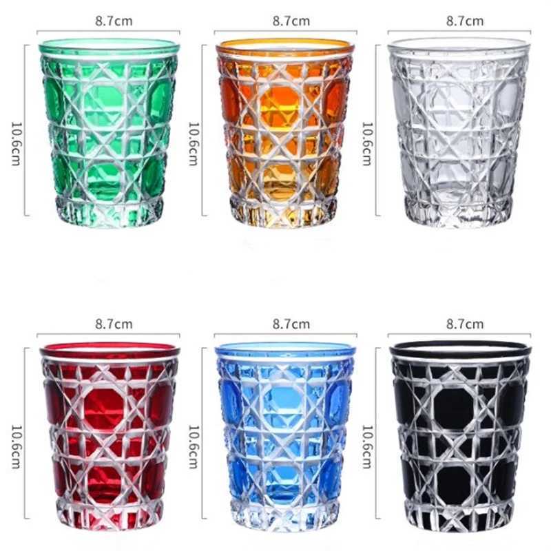 Drinking Cup Water Glass Whiskey Glass Party Cup Coffer Cup Utensils Carved Birthday Gift Nordic Style Round 320ML L230620