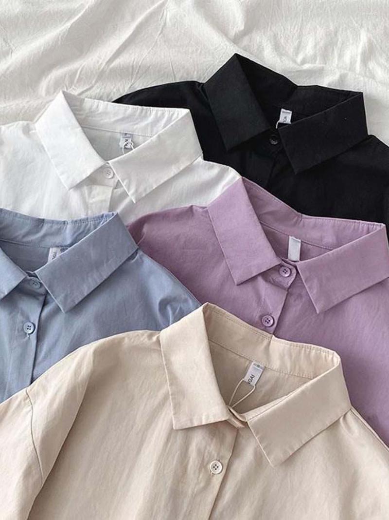 Women's Blouses Oversized Shirt Women Summer Short Sleeve Simple Casual T Korean Trendy Basic All-match Button Blouse College Teens Tops, Blue
Women's Blouses Oversized Shirt Women Summer Short Sleeve Simple Casual T Korean Trendy Basic All-match Button Blouse College Teens Tops, Blue