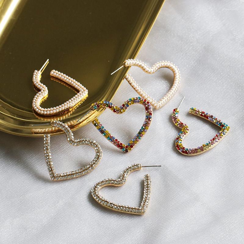 Hoop Earrings Women Fashion Shiny Glass Crystal Heart Jewelry Design Maxi Girls' Statement Accessories
Hoop Earrings Women Fashion Shiny Glass Crystal Heart Jewelry Design Maxi Girls' Statement Accessories