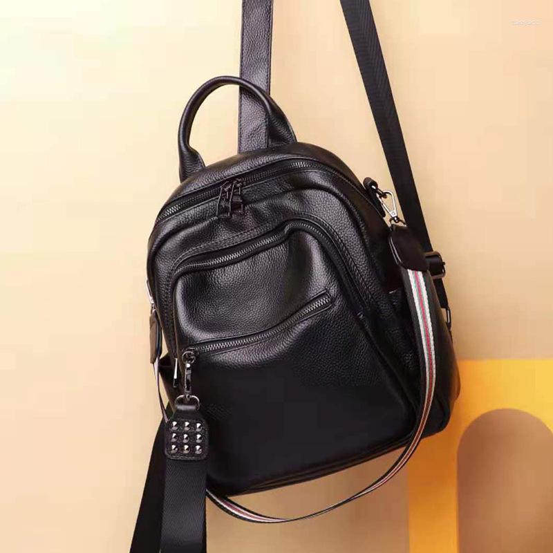 School Bags Casual All-Match Leather Backpack Women 2023 Fashion Large-Capacity Travel Shoulder Bag, Black
School Bags Casual All-Match Leather Backpack Women 2023 Fashion Large-Capacity Travel Shoulder Bag, Black