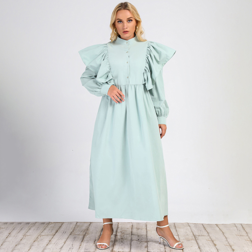 Plus size Dresses ELLIEXI Women Elegant Dress Loose Puff Long Sleeves Party Round Neck Flounce Buttons Casual Size 230627, Green
Plus size Dresses ELLIEXI Women Elegant Dress Loose Puff Long Sleeves Party Round Neck Flounce Buttons Casual Size 230627, Green