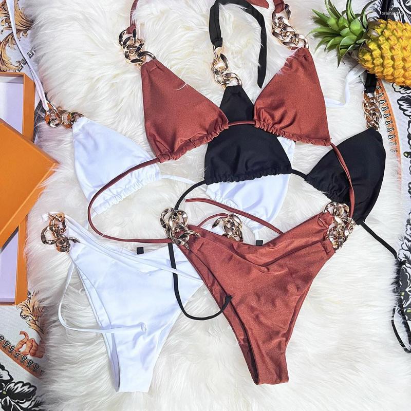 Women' Swimwear Chain Designer Bikinis 2 Pieces Bikini Set String Swimsuit Women Sexy Biquini 2023 Beachwear Push Up Bathing Suit XL, Black
Women' Swimwear Chain Designer Bikinis 2 Pieces Bikini Set String Swimsuit Women Sexy Biquini 2023 Beachwear Push Up Bathing Suit XL, Black