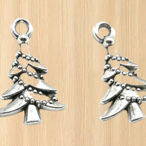 200pcs christmas tree antique silver charms pendant jewelry DIY Necklace Bracelet Earrings accessories 2114mm Customize Generatio
