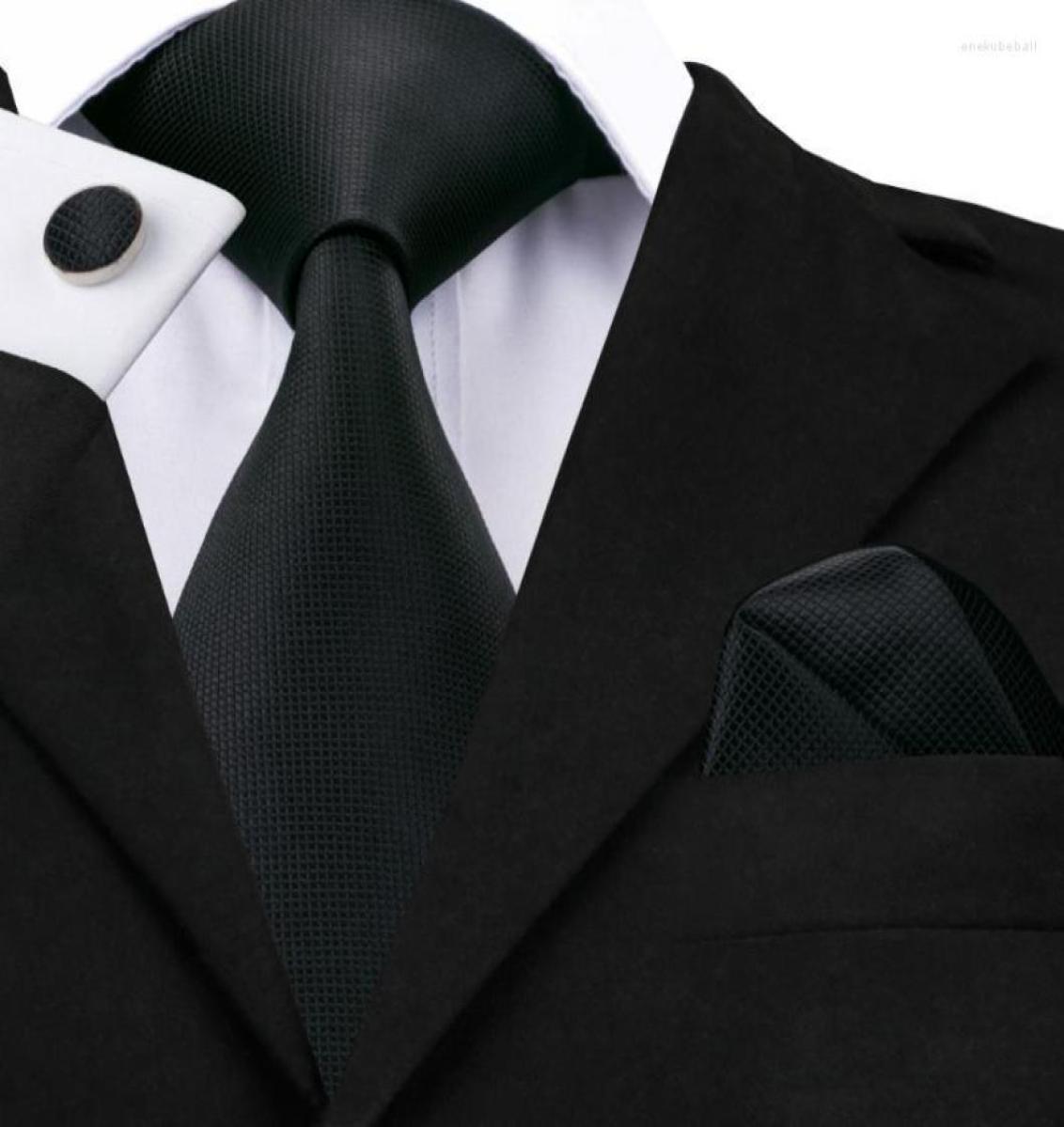 Bow Ties Fashion Black Solid Tie Hanky Cufflinks Silk Jacquard Neckties For Men Formal Business Wedding Party 85cm Width C251Bow3157079
Bow Ties Fashion Black Solid Tie Hanky Cufflinks Silk Jacquard Neckties For Men Formal Business Wedding Party 85cm Width C251Bow3157079