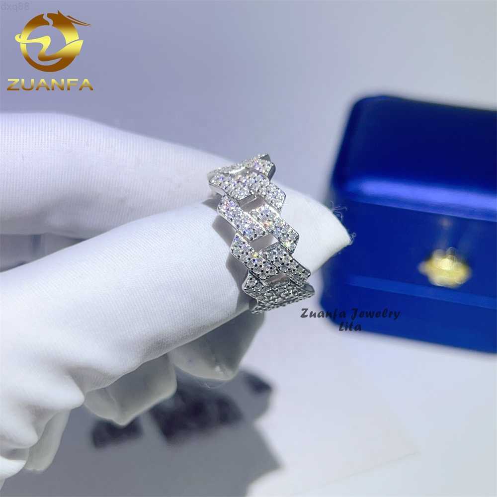 Wholesale Factory Price Moissanite Jewelry 925 Silver Iced Out 2 Row Diamond Cuban Rings Hip Hop Moissanite Ring
Wholesale Factory Price Moissanite Jewelry 925 Silver Iced Out 2 Row Diamond Cuban Rings Hip Hop Moissanite Ring